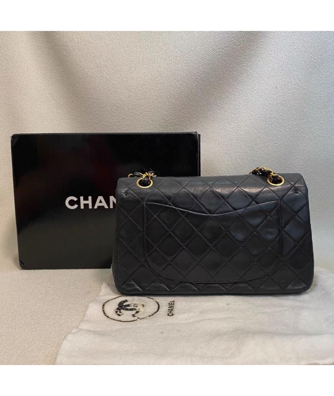 CHANEL Черная кожаная сумка через плечо, фото 2