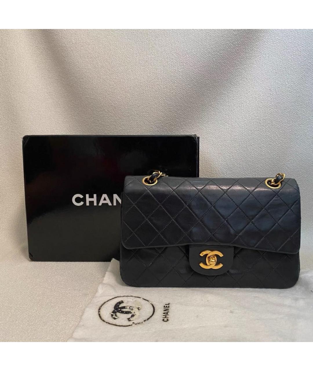 CHANEL Черная кожаная сумка через плечо, фото 8