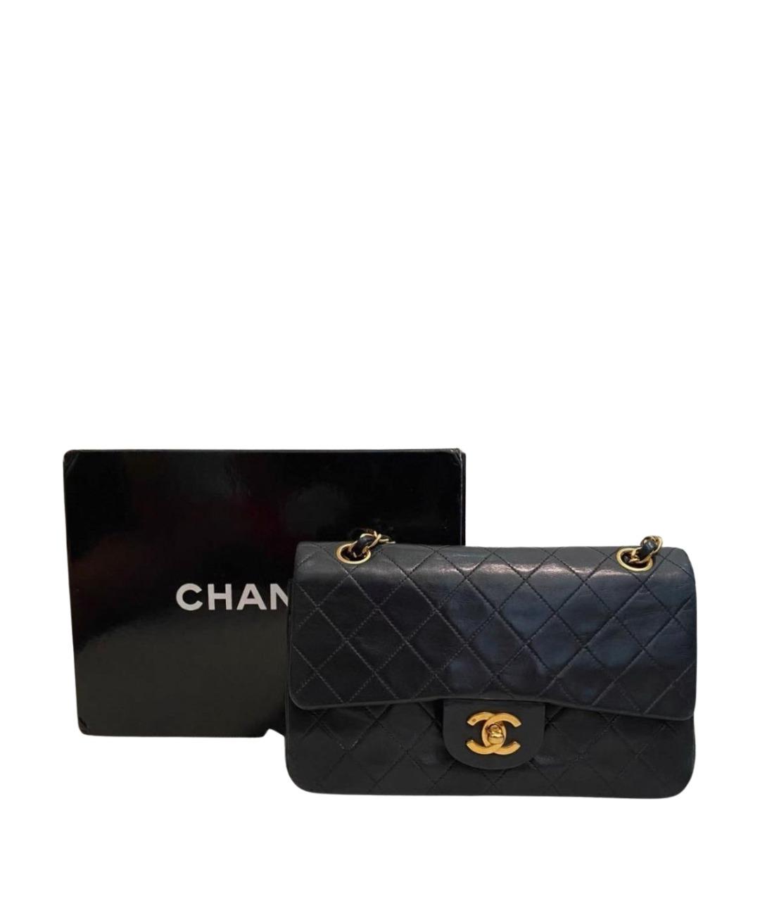 CHANEL Черная кожаная сумка через плечо, фото 9