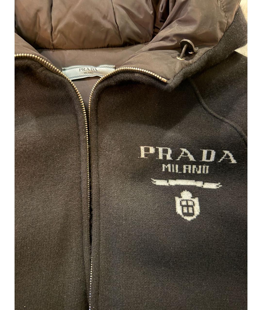 PRADA Черная кашемировая куртка, фото 4