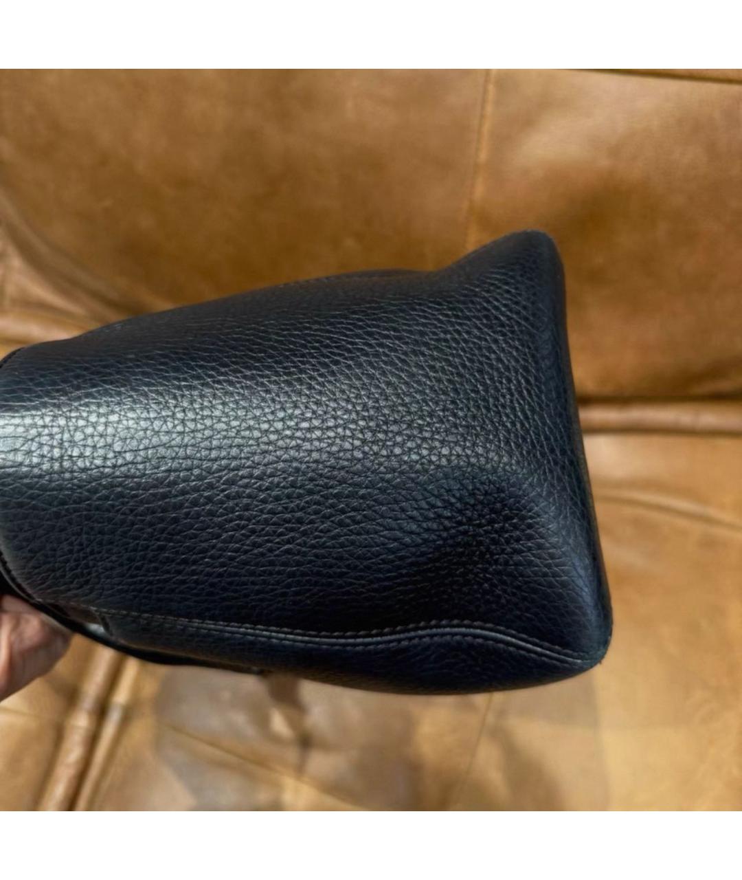 CHANEL Черная кожаная сумка тоут, фото 6