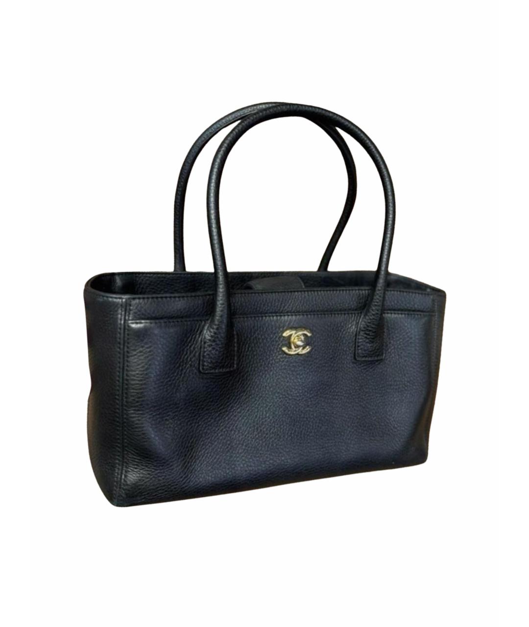 CHANEL Черная кожаная сумка тоут, фото 1