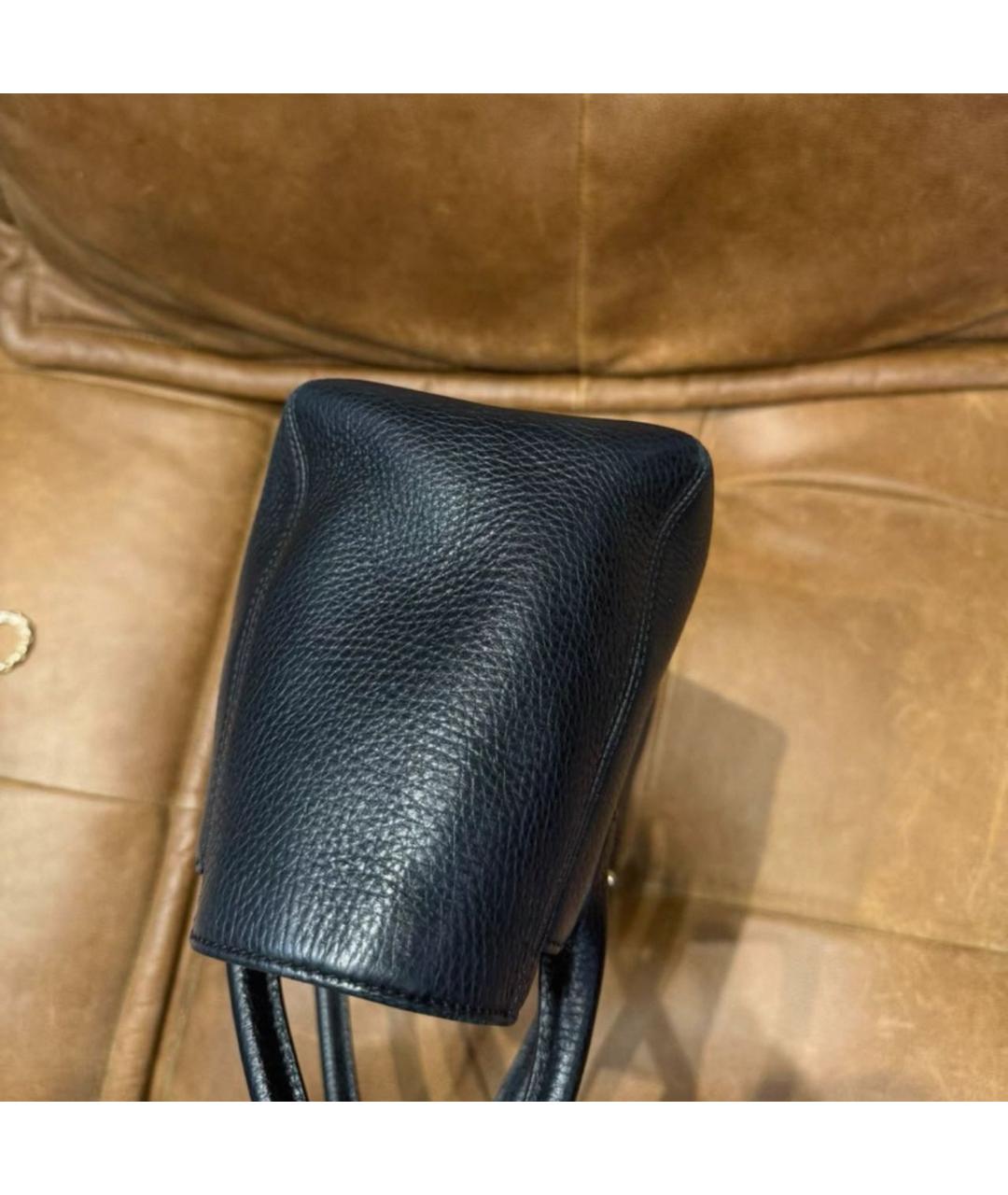 CHANEL Черная кожаная сумка тоут, фото 7