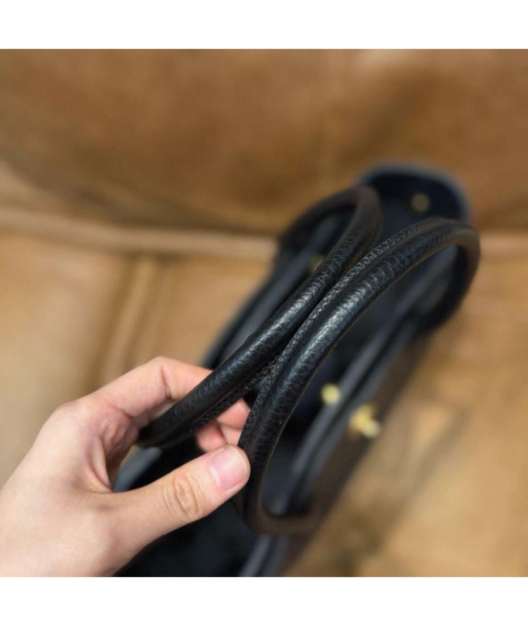 CHANEL Черная кожаная сумка тоут, фото 2