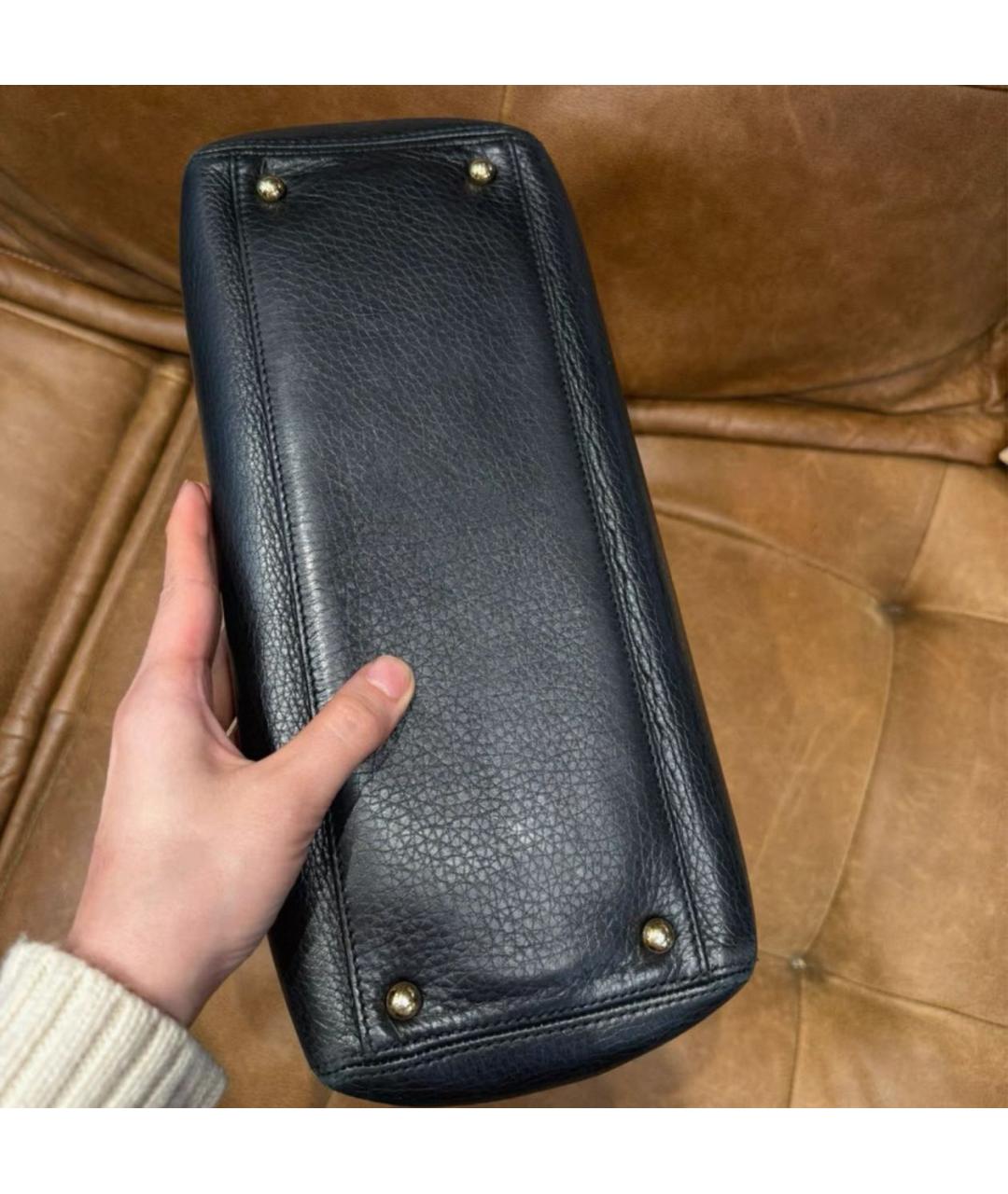 CHANEL Черная кожаная сумка тоут, фото 5