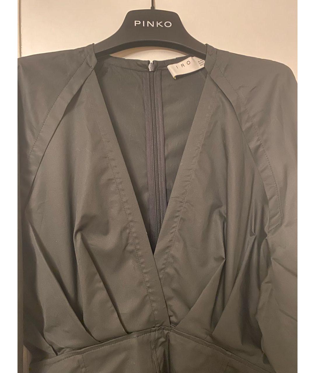 IRO Черное хлопковое коктейльное платье, фото 4