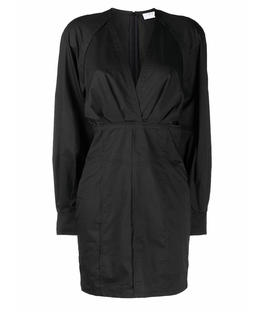 IRO Черное хлопковое коктейльное платье, фото 8