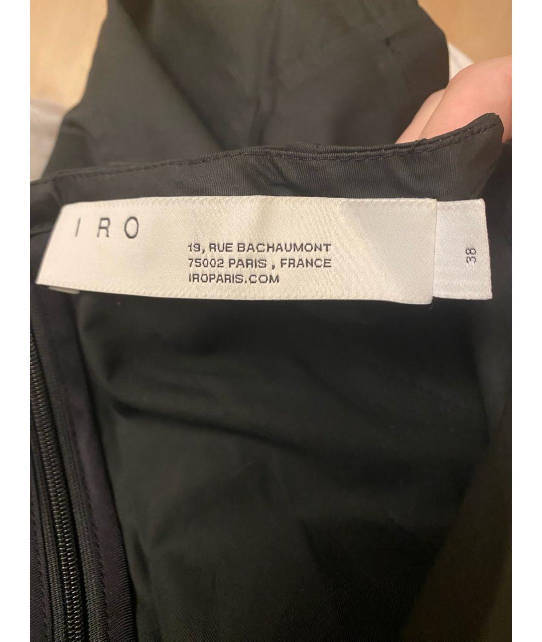 IRO Черное хлопковое коктейльное платье, фото 3