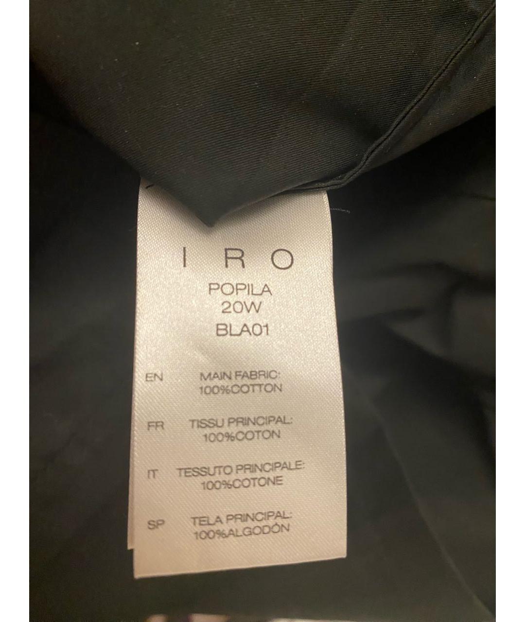 IRO Черное хлопковое коктейльное платье, фото 5