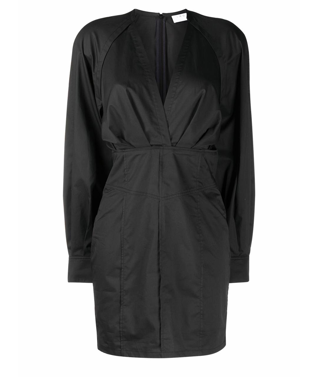 IRO Черное хлопковое коктейльное платье, фото 1