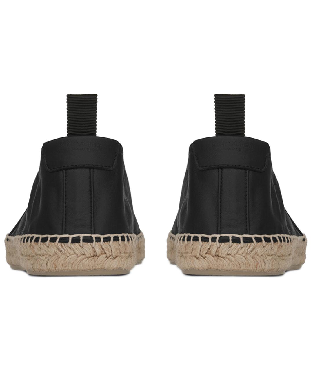 SAINT LAURENT Черные кожаные эспадрильи, фото 6