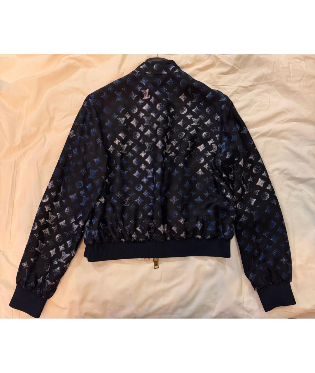 LOUIS VUITTON Темно-синий шелковый жакет/пиджак, фото 2