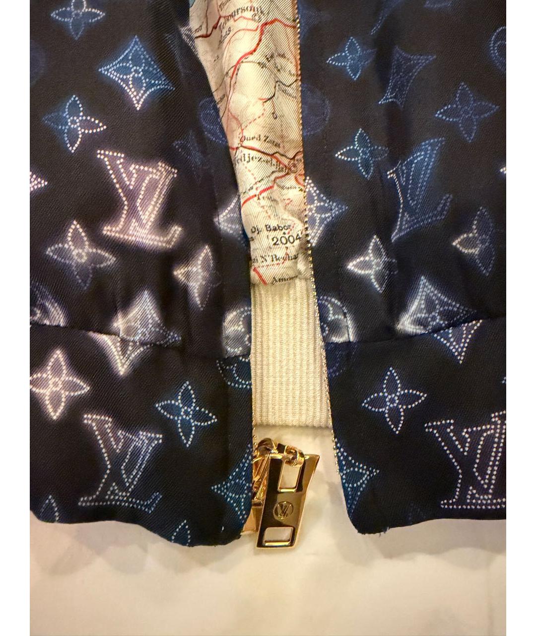 LOUIS VUITTON Темно-синий шелковый жакет/пиджак, фото 5