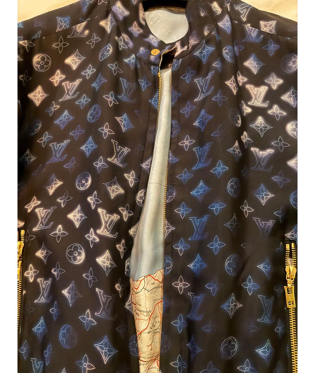 LOUIS VUITTON Темно-синий шелковый жакет/пиджак, фото 4