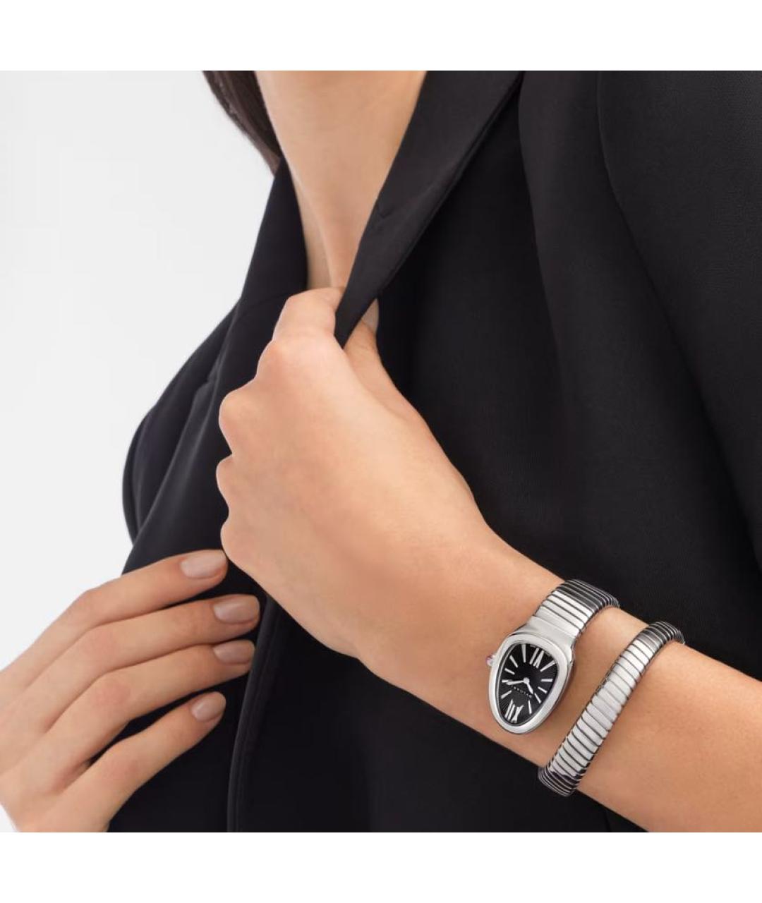 BVLGARI Серебряные металлические часы, фото 4