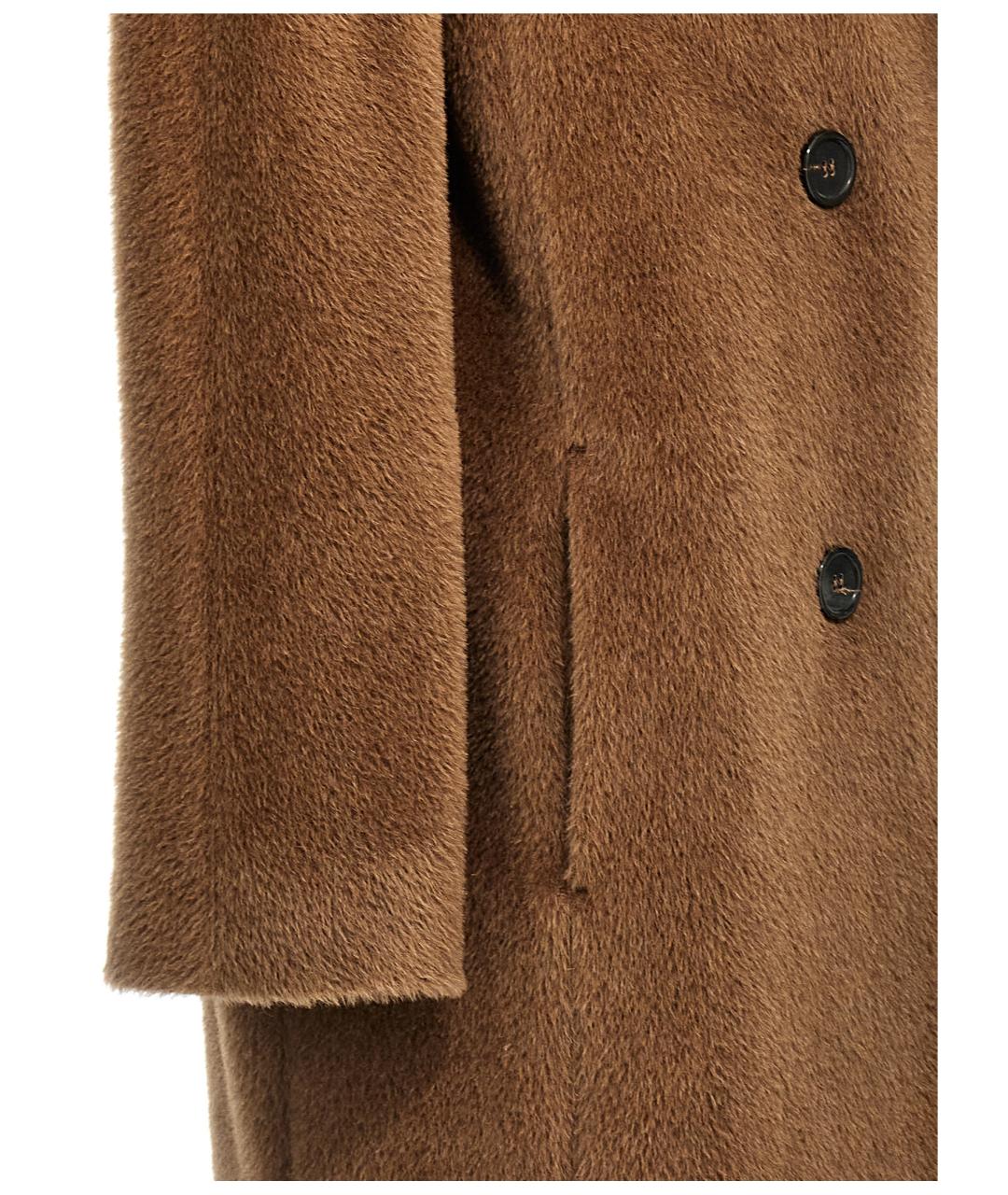 'S MAX MARA Коричневая шерстяная шуба, фото 4