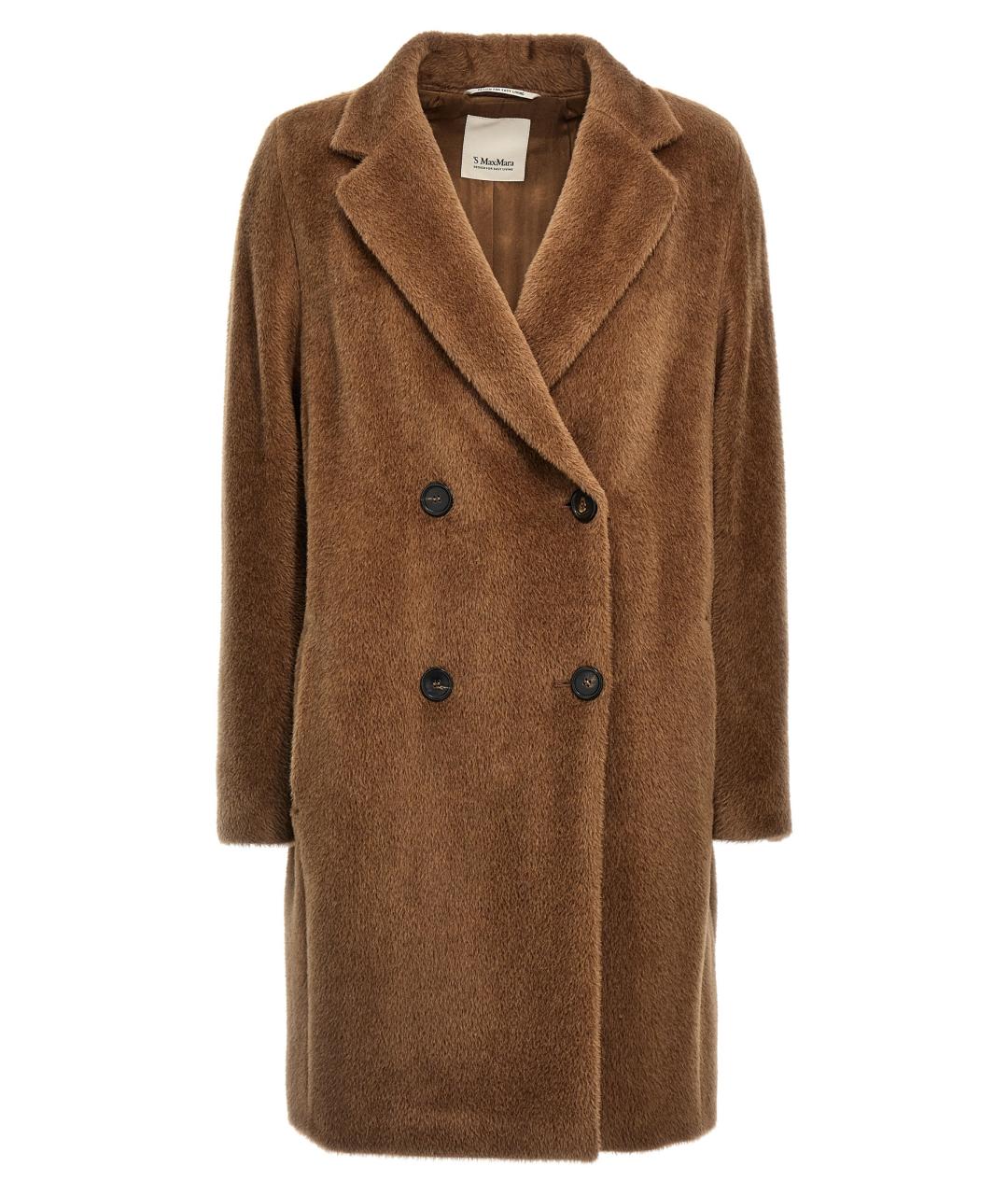 'S MAX MARA Коричневая шерстяная шуба, фото 1