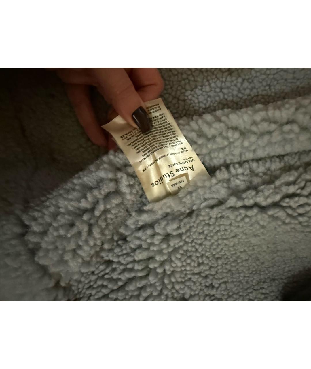 ACNE STUDIOS Зеленая меховая дубленка, фото 6