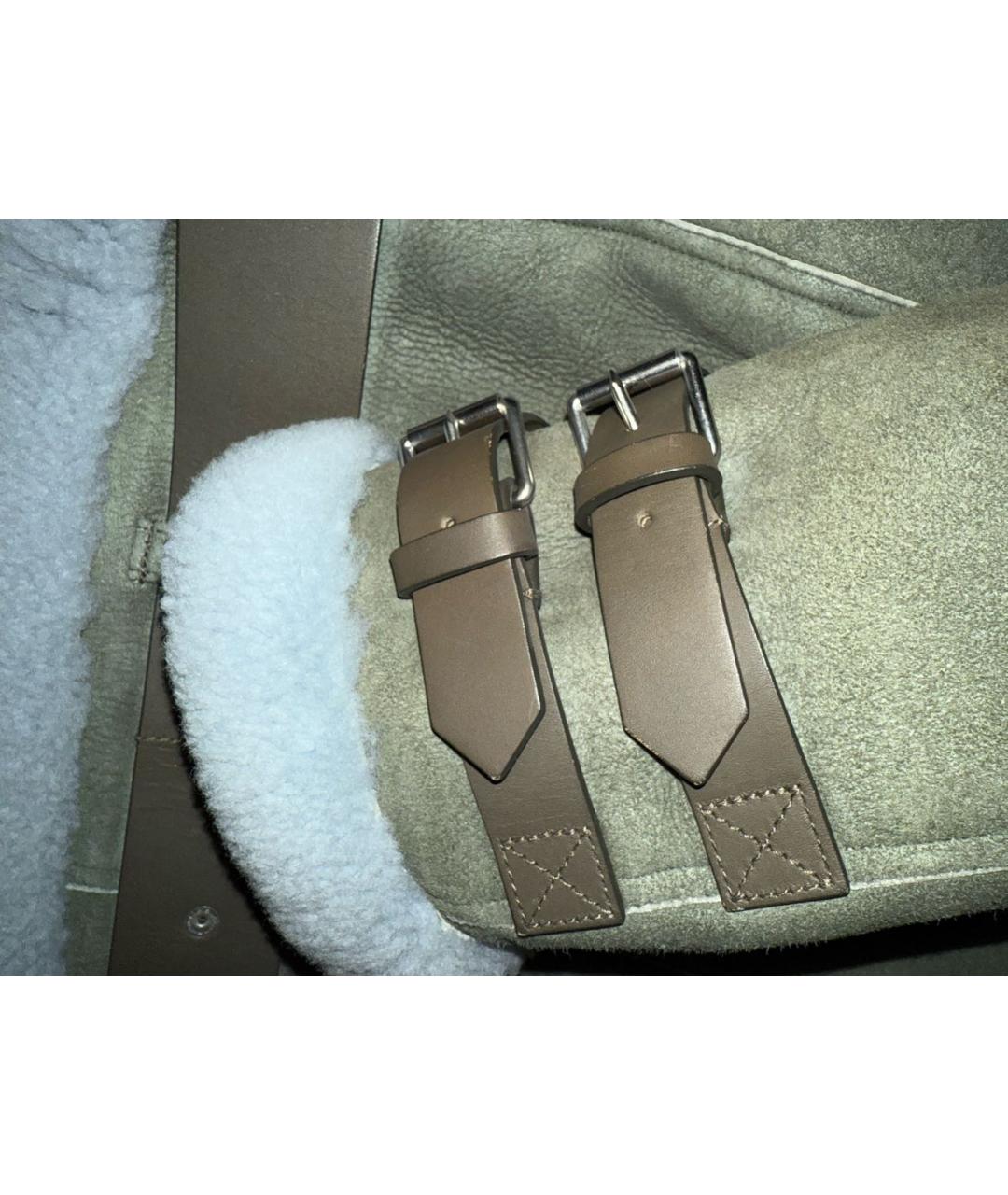 ACNE STUDIOS Зеленая меховая дубленка, фото 5