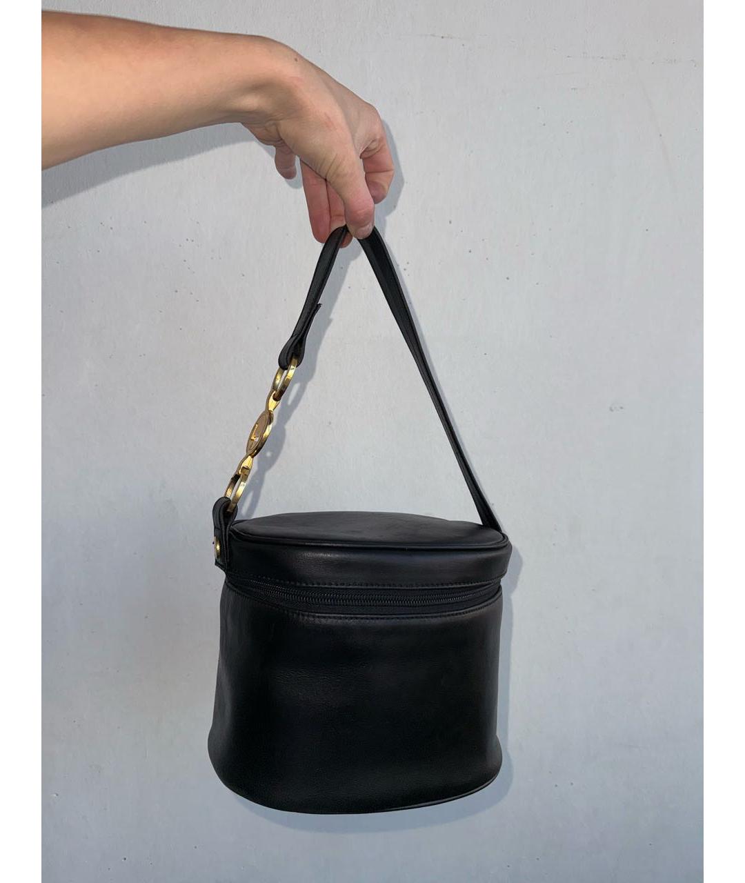 LANVIN Черная кожаная сумка с короткими ручками, фото 3
