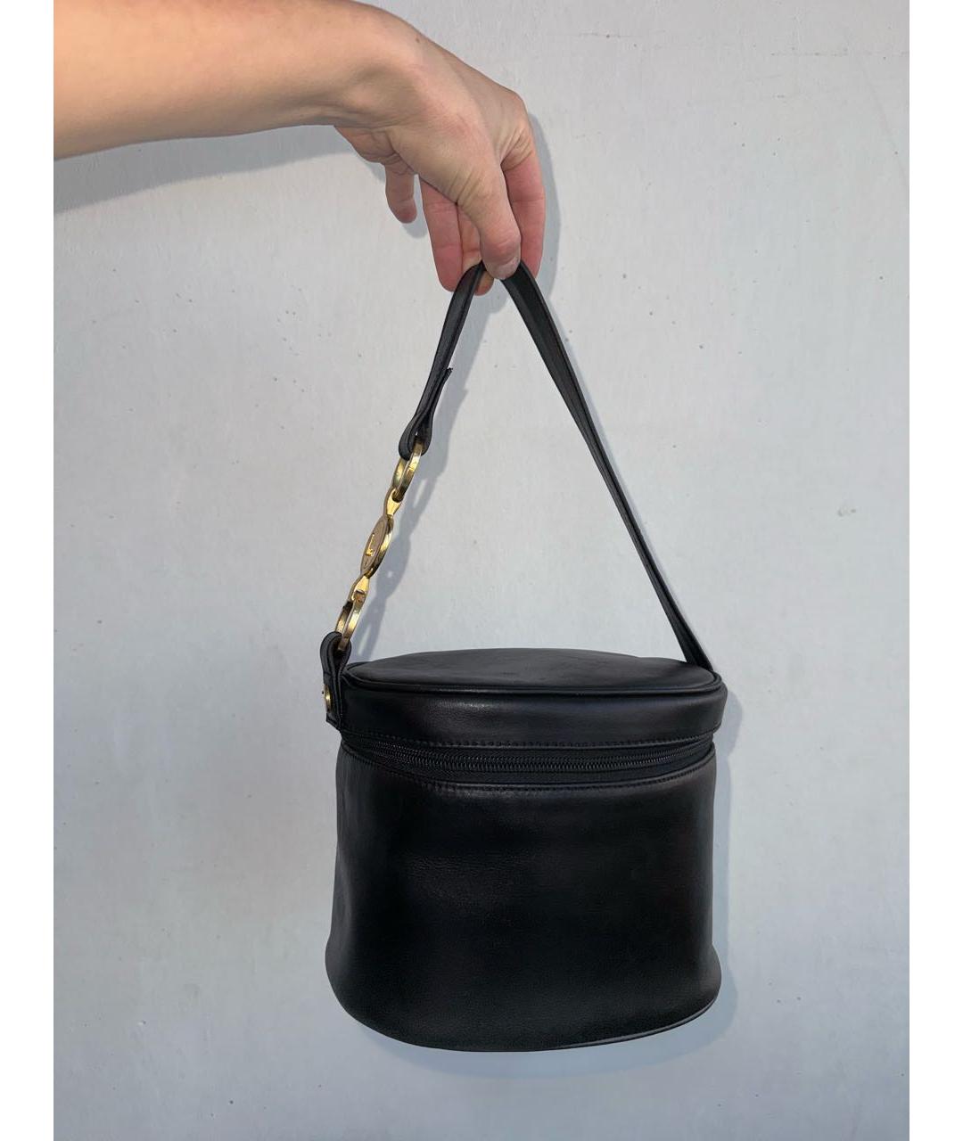 LANVIN Черная кожаная сумка с короткими ручками, фото 2