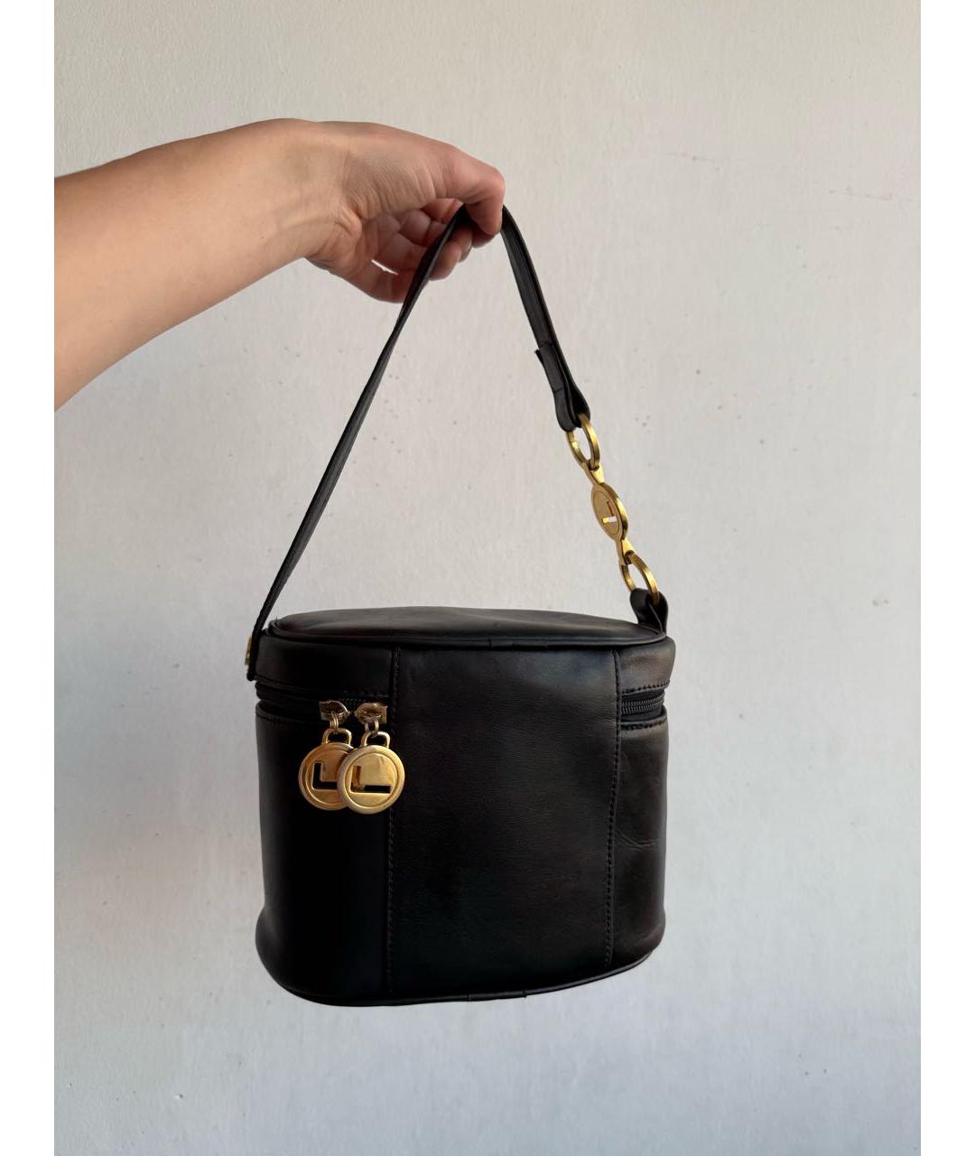 LANVIN Черная кожаная сумка с короткими ручками, фото 8