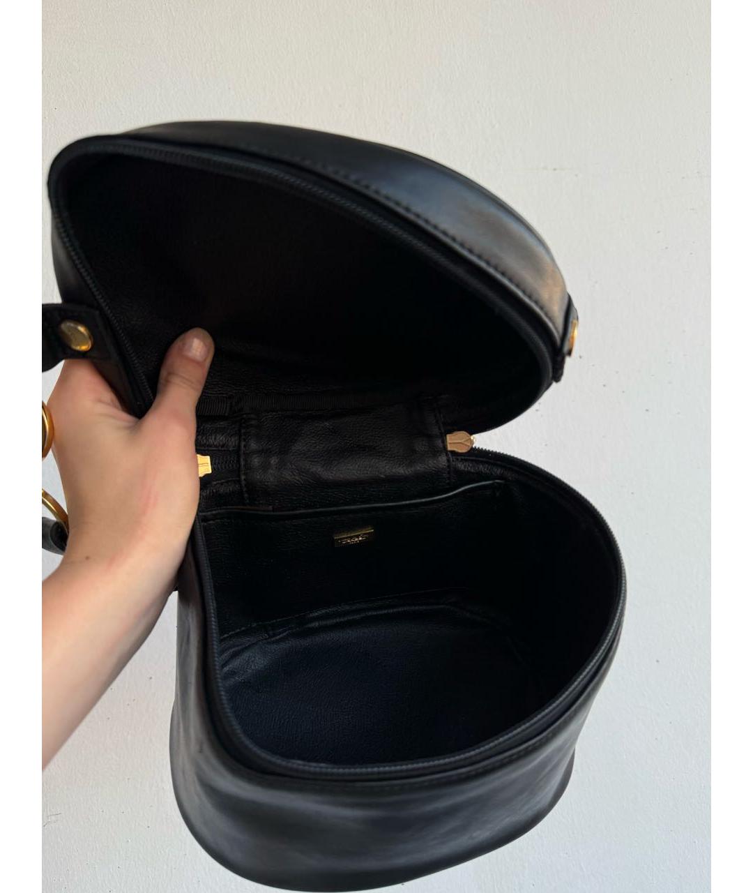 LANVIN Черная кожаная сумка с короткими ручками, фото 7