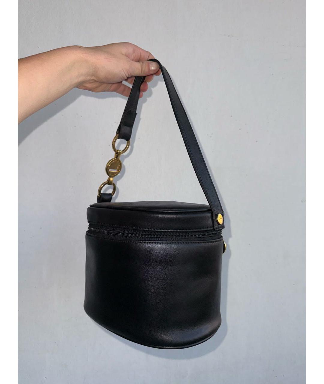 LANVIN Черная кожаная сумка с короткими ручками, фото 6