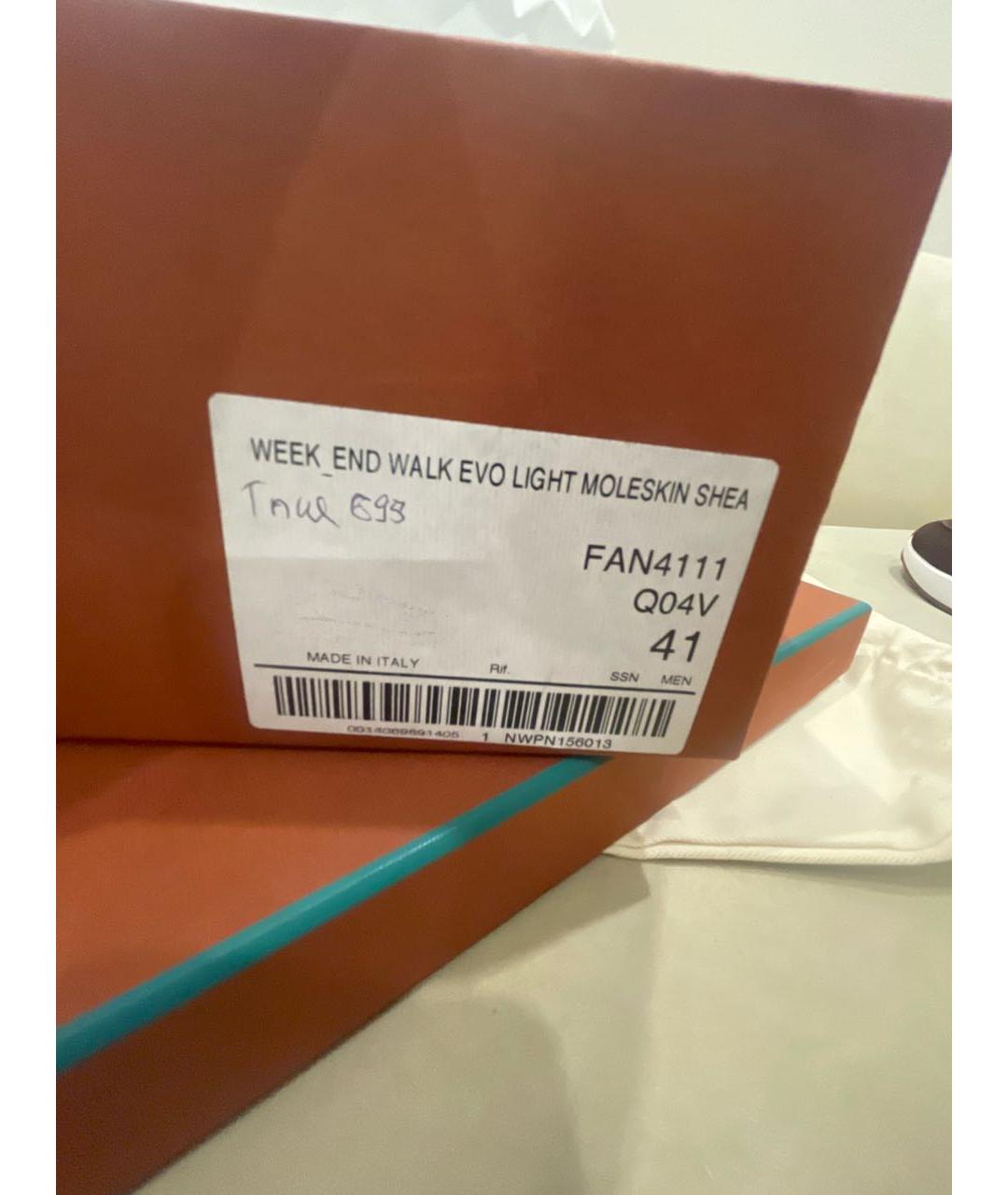 LORO PIANA Бордовые замшевые низкие кроссовки / кеды, фото 6