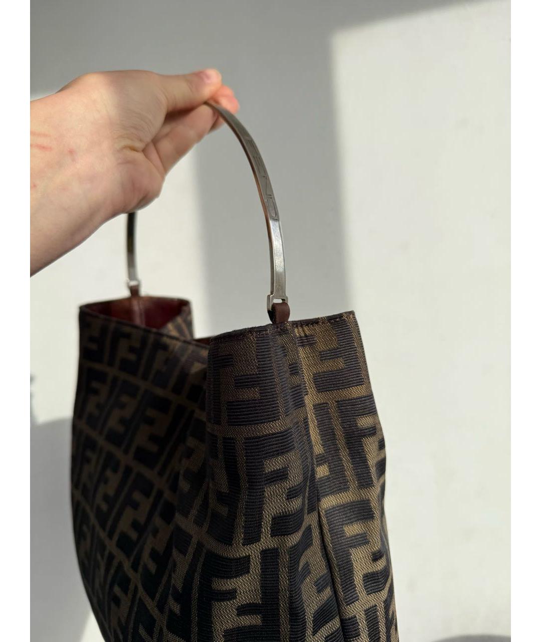 FENDI Мульти жаккардовая сумка с короткими ручками, фото 4