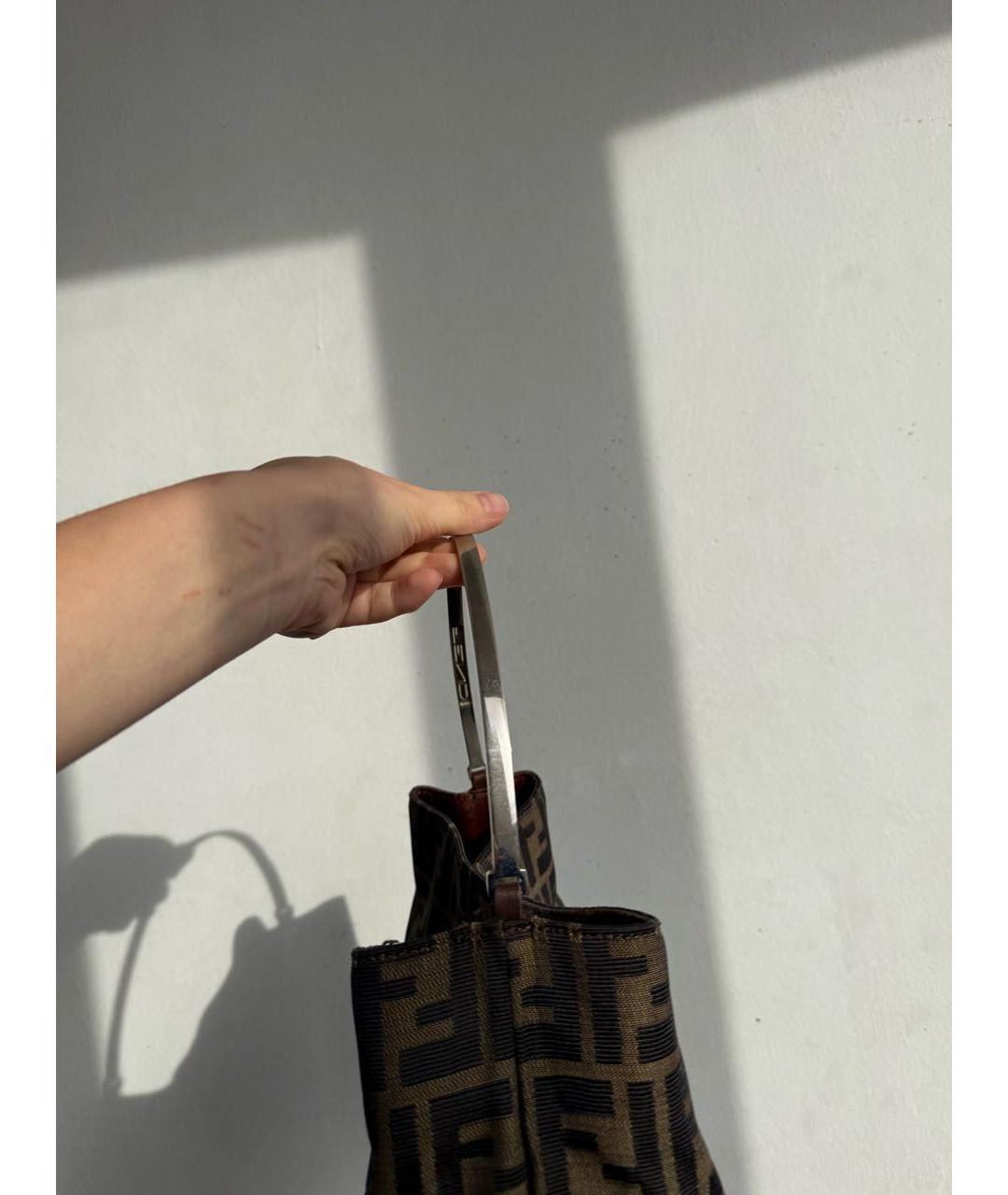 FENDI Мульти жаккардовая сумка с короткими ручками, фото 6