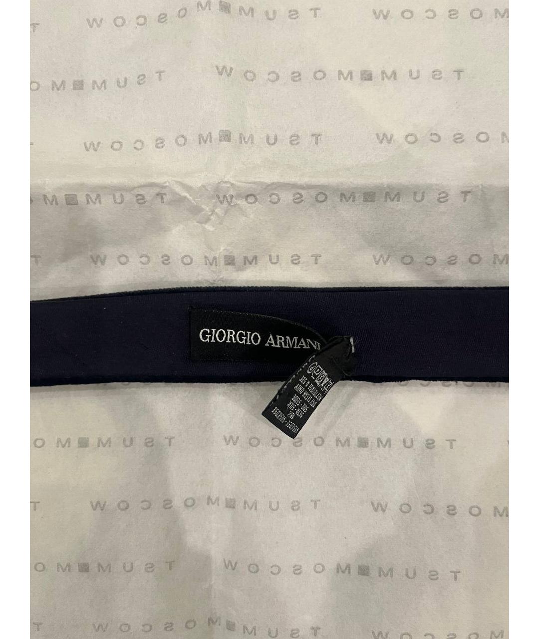 GIORGIO ARMANI Темно-синий шелковый галстук, фото 8
