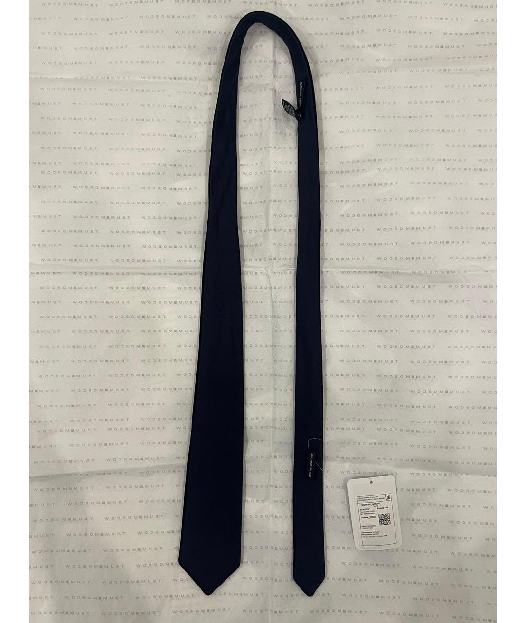 GIORGIO ARMANI Темно-синий шелковый галстук, фото 6
