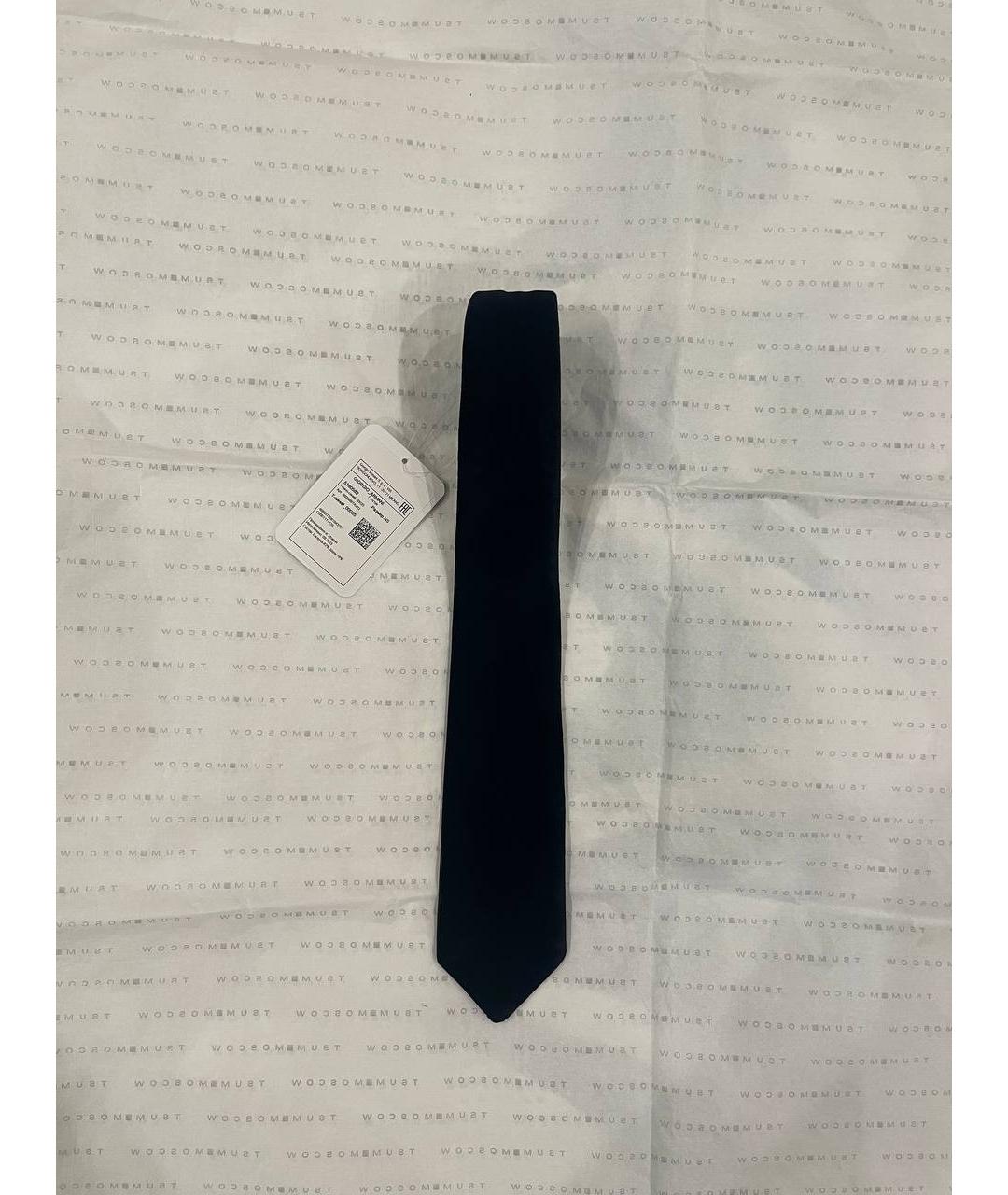 GIORGIO ARMANI Темно-синий шелковый галстук, фото 9