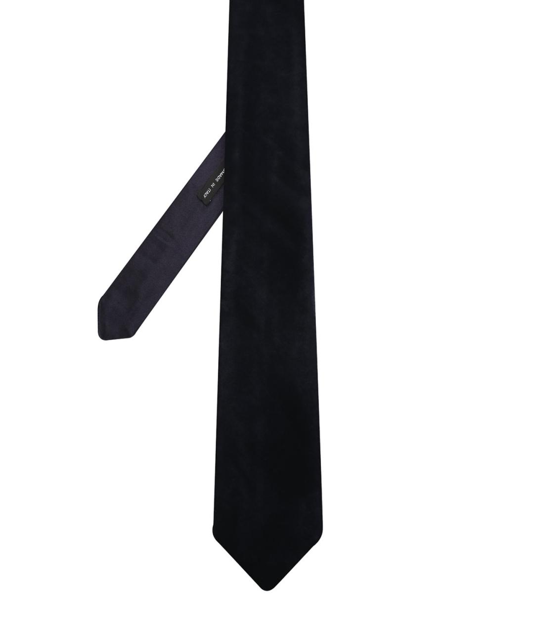 GIORGIO ARMANI Темно-синий шелковый галстук, фото 2