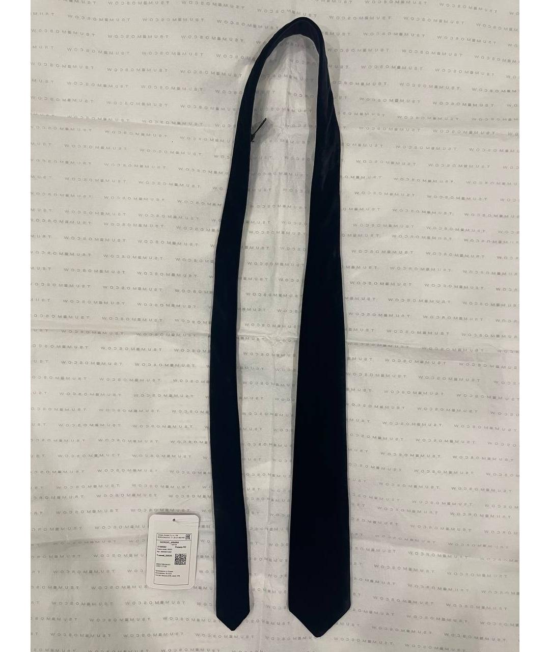 GIORGIO ARMANI Темно-синий шелковый галстук, фото 5
