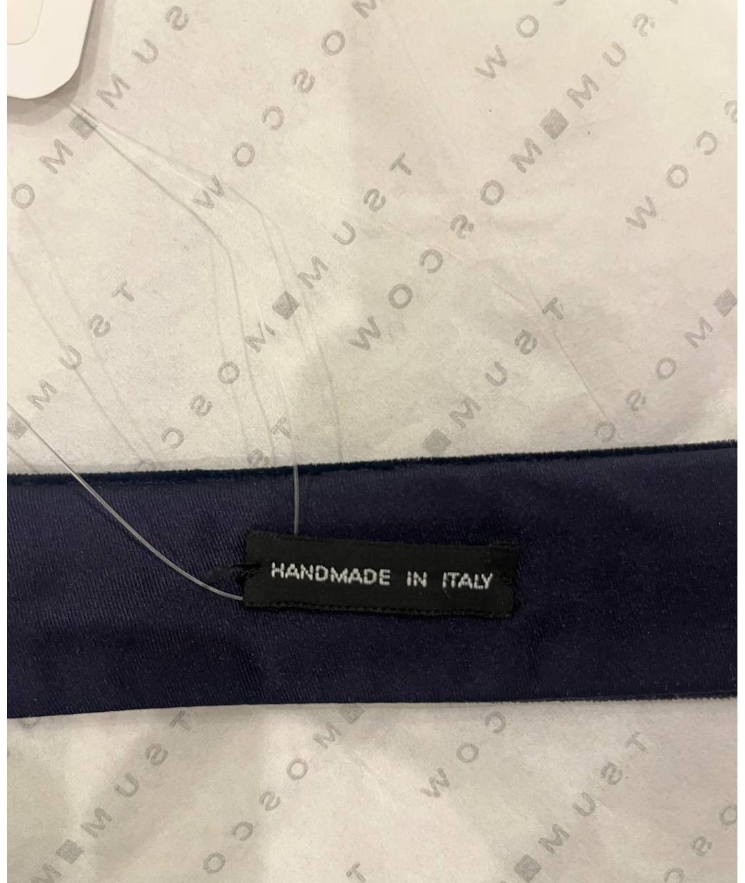 GIORGIO ARMANI Темно-синий шелковый галстук, фото 3