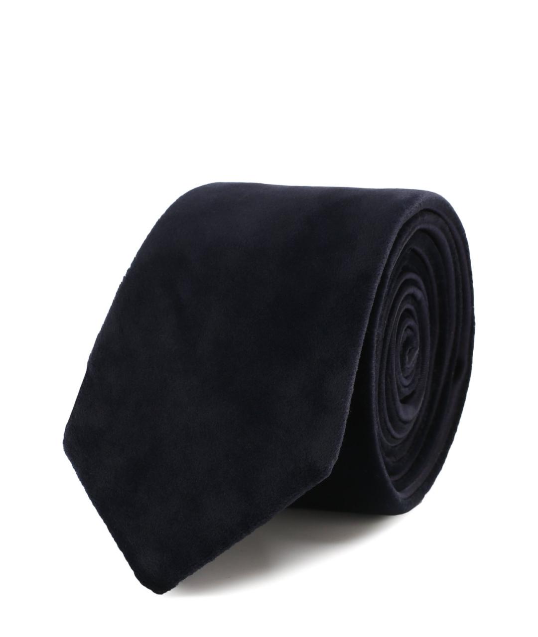 GIORGIO ARMANI Темно-синий шелковый галстук, фото 10