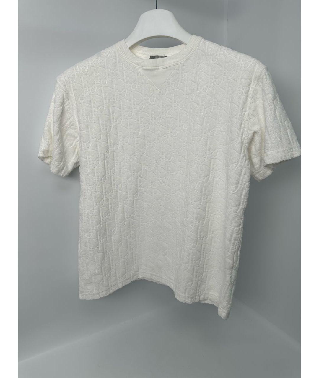 CHRISTIAN DIOR Белая хлопковая футболка, фото 2