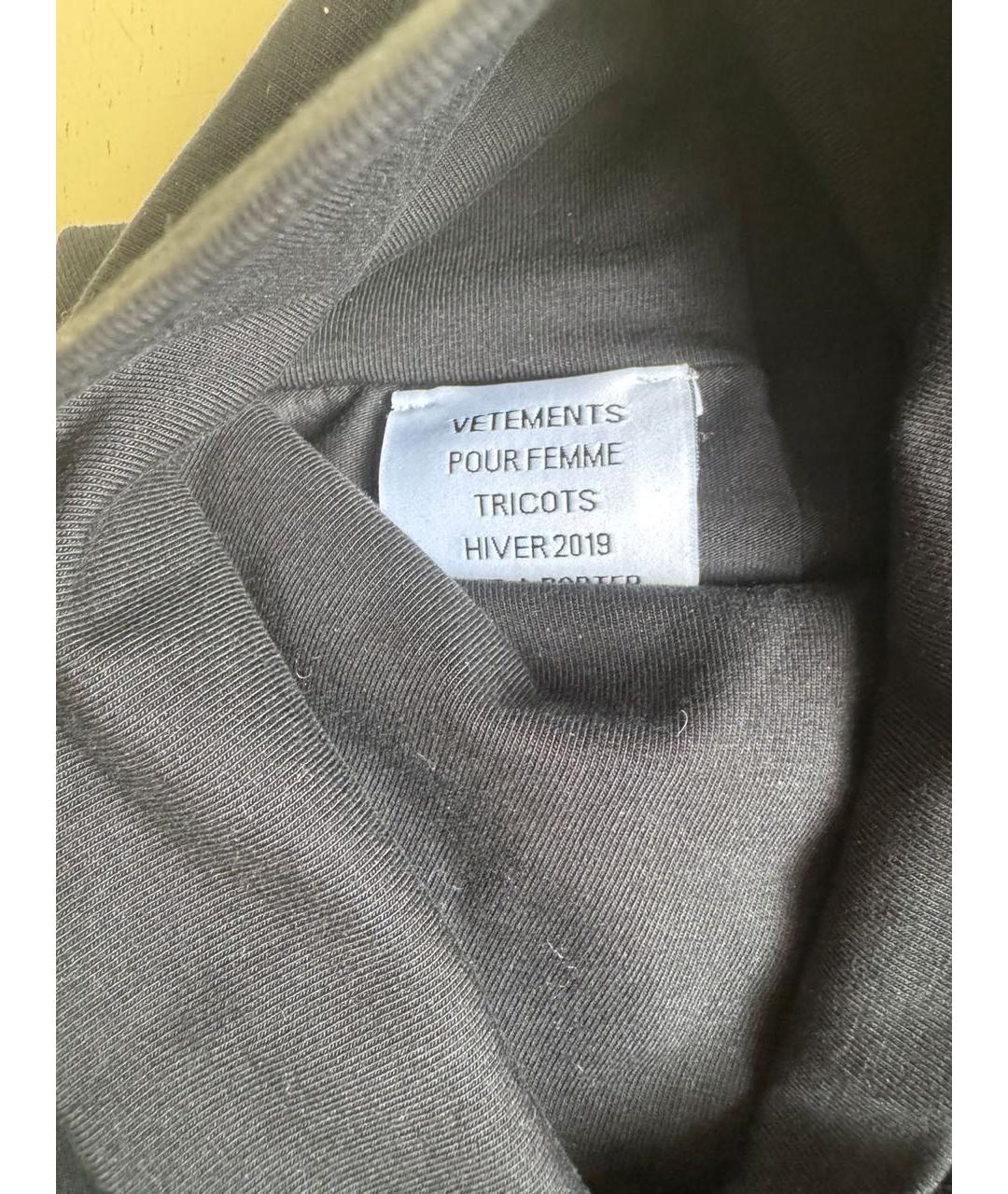 VETEMENTS Черная водолазка, фото 6