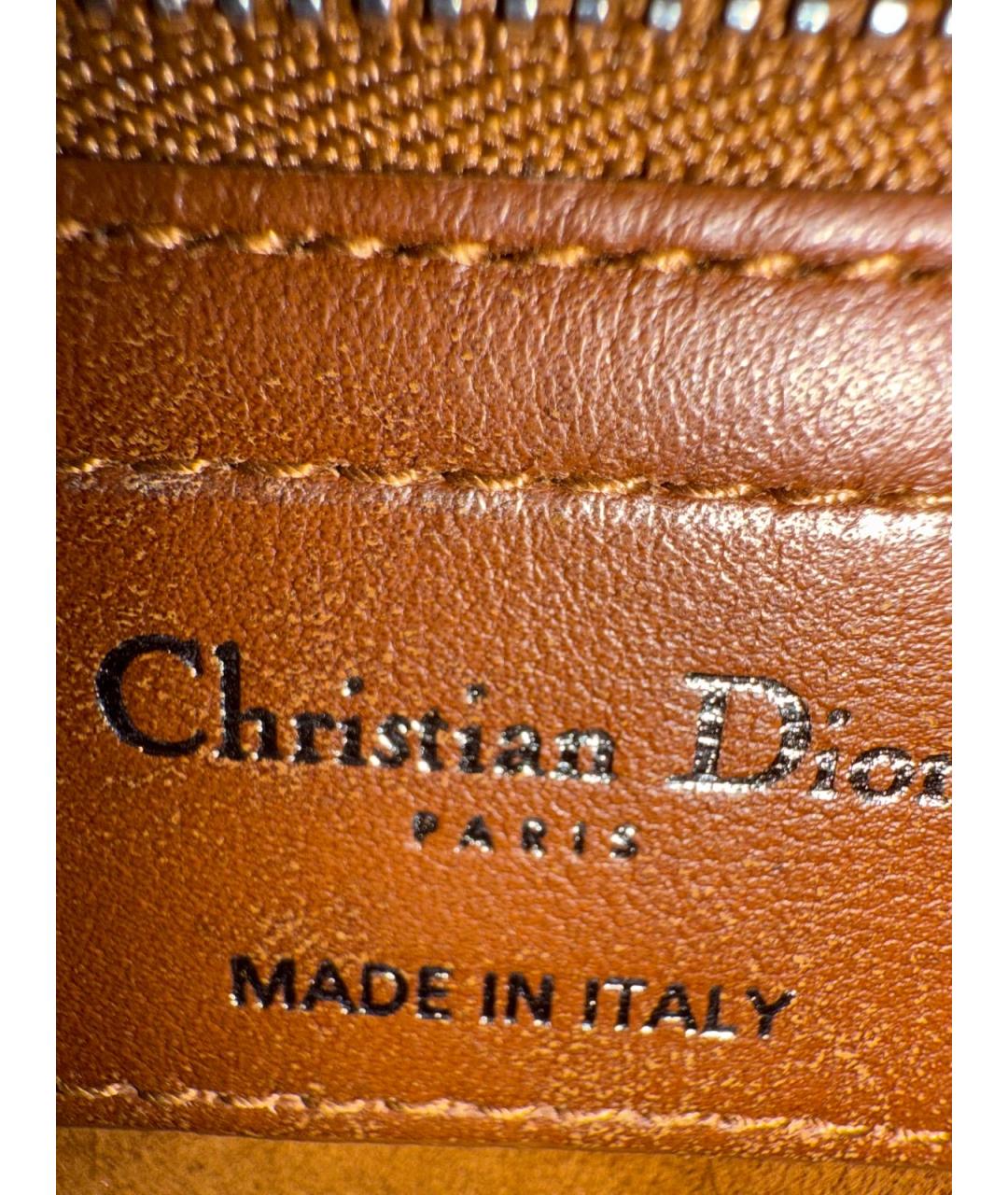 CHRISTIAN DIOR Коричневая кожаная сумка через плечо, фото 2