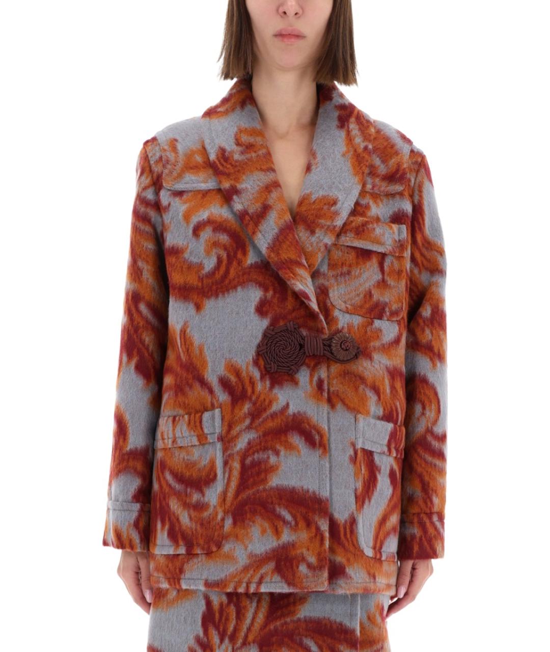 ETRO Мульти шерстяное пальто, фото 2