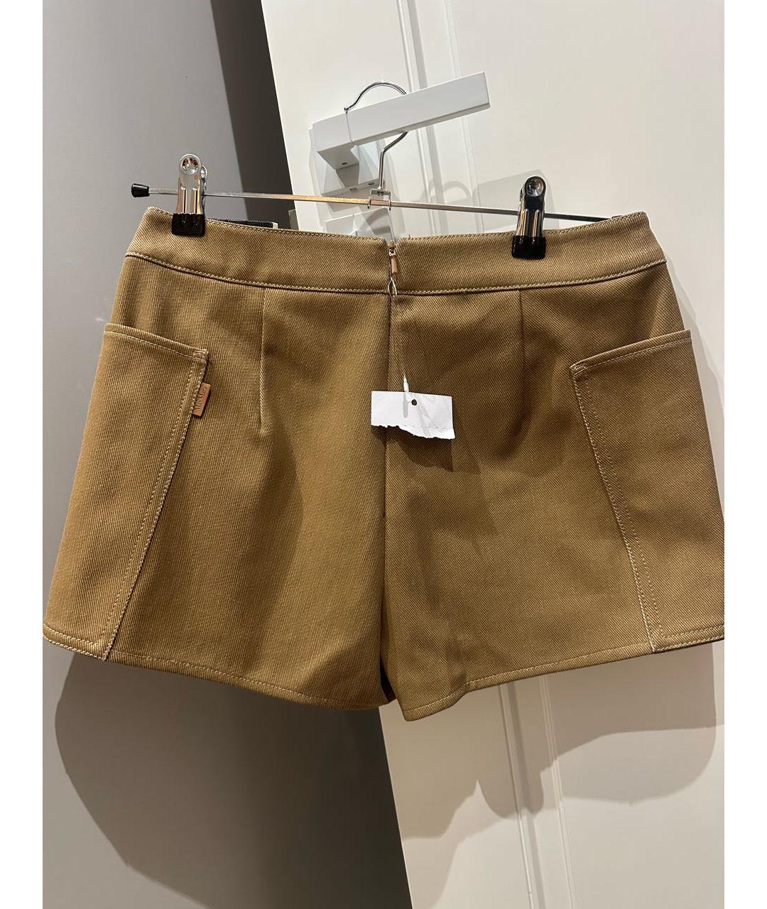 MAX MARA Бежевые хлопковые шорты, фото 3
