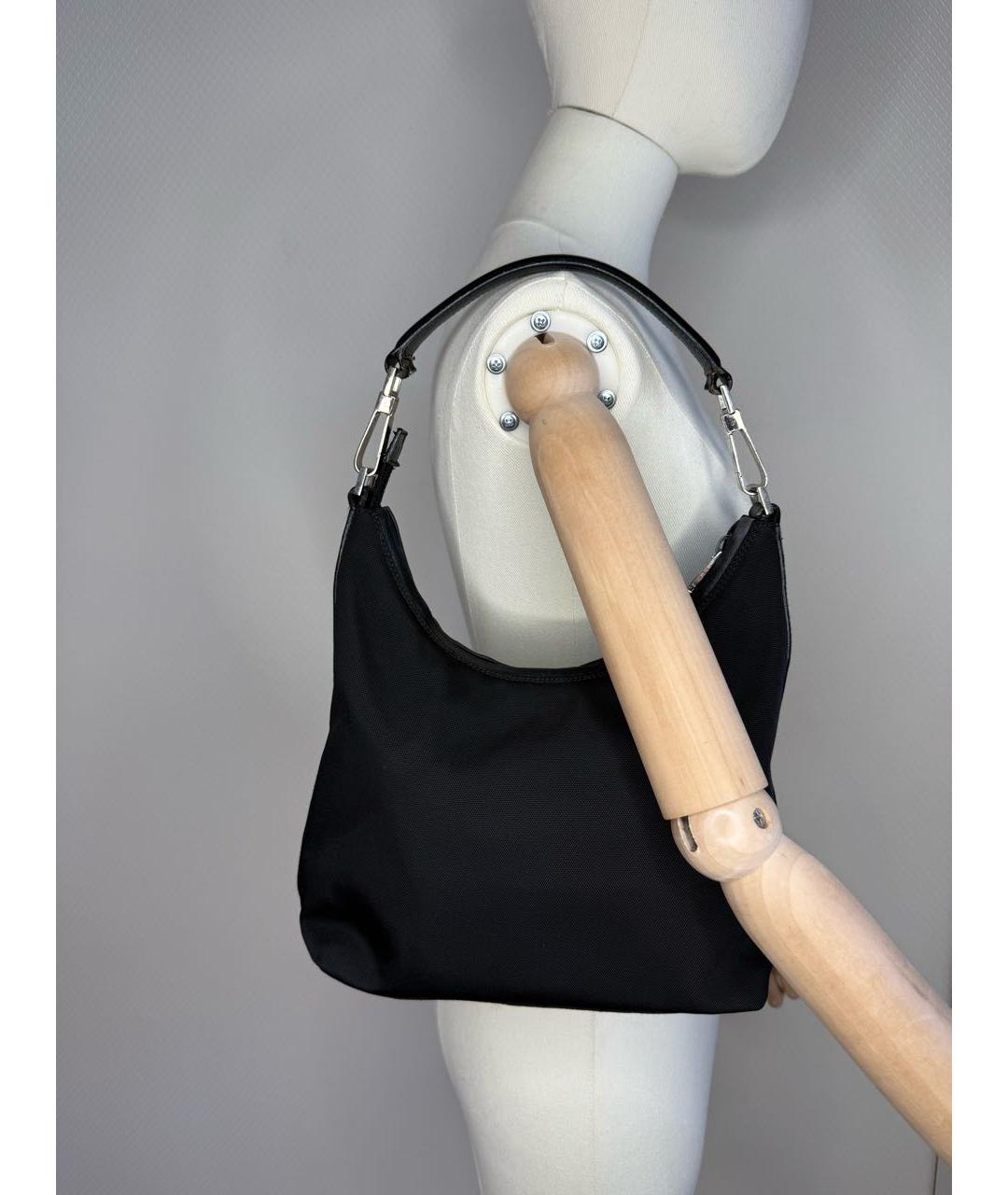 GUCCI Черная синтетическая сумка с короткими ручками, фото 7