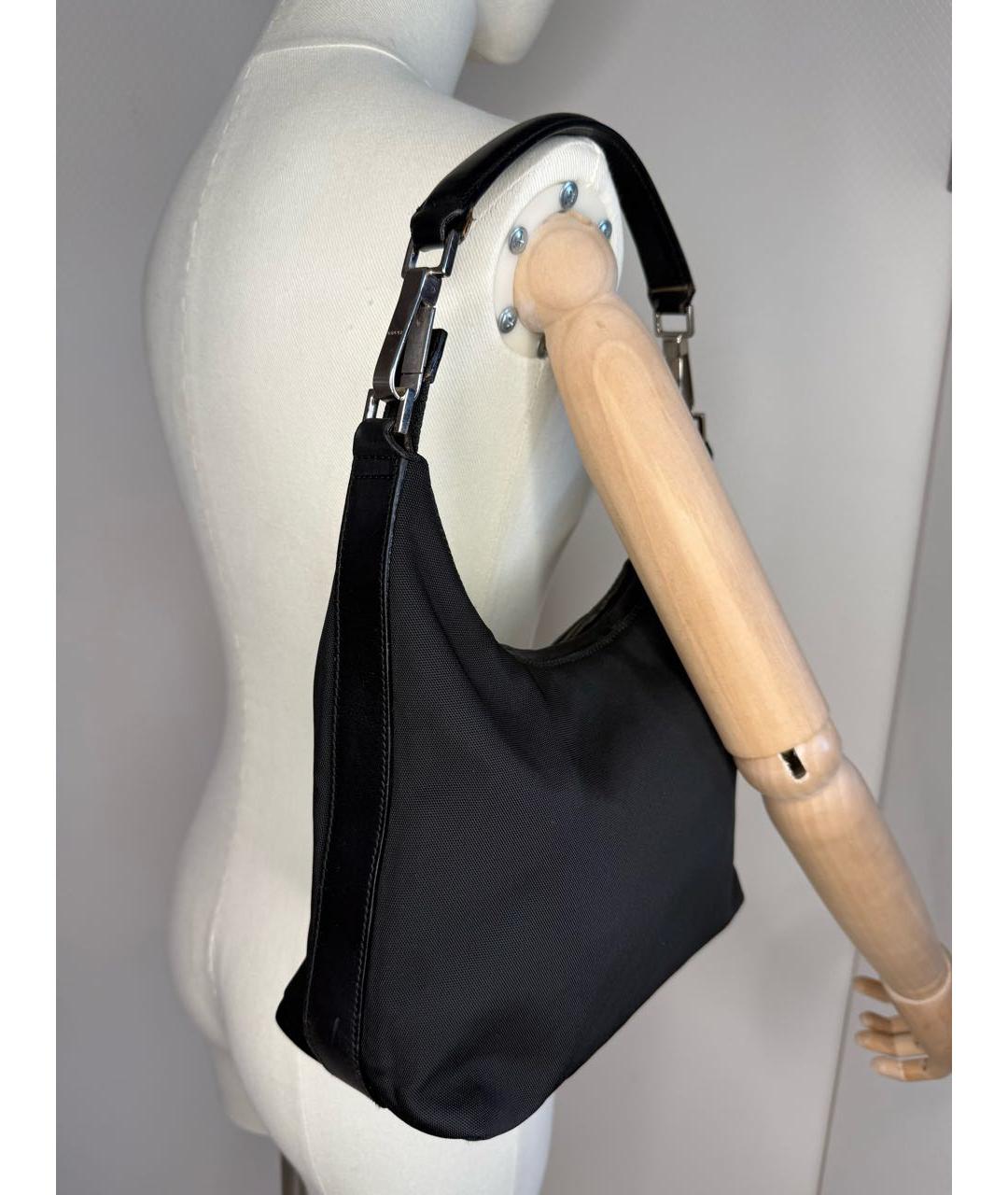 GUCCI Черная синтетическая сумка с короткими ручками, фото 4