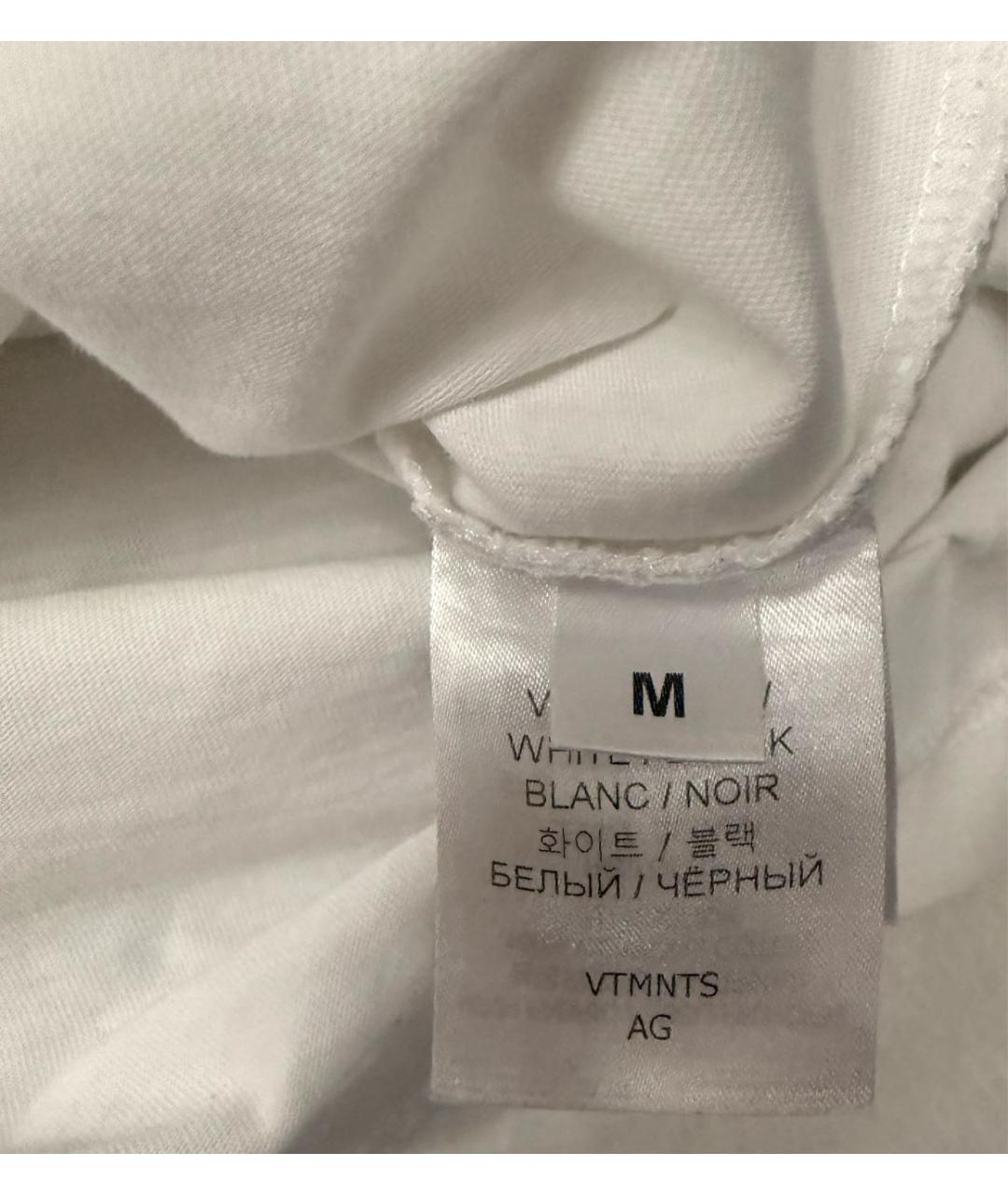VTMNTS Белая хлопковая футболка, фото 4