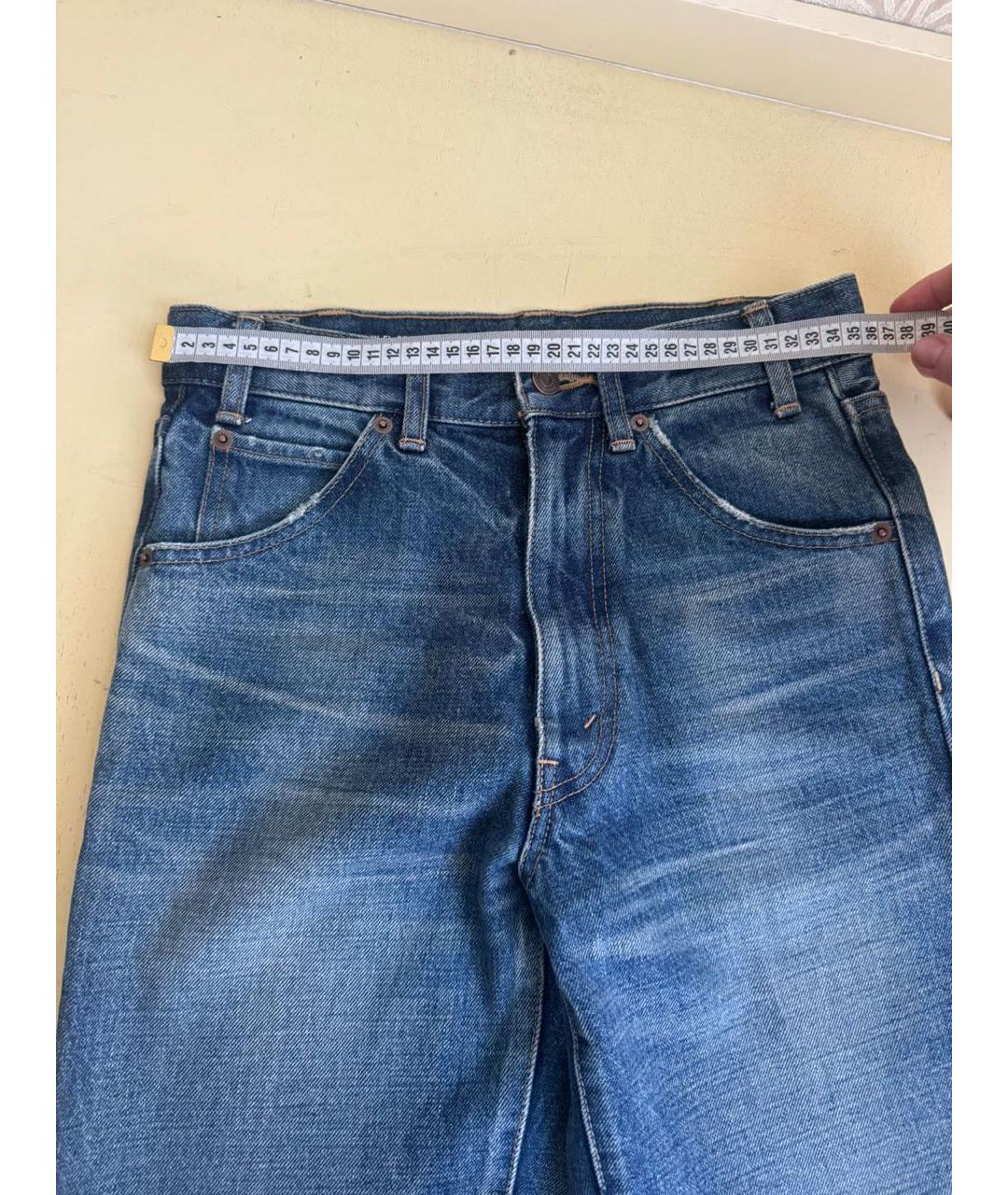 CELINE Темно-синие хлопковые прямые джинсы, фото 8