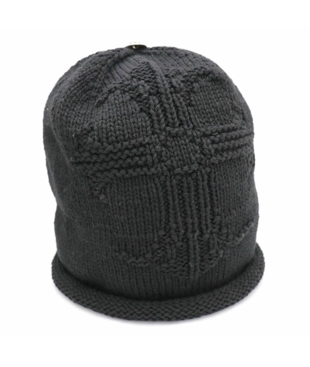 CHROME HEARTS Черная кашемировая шапка, фото 1