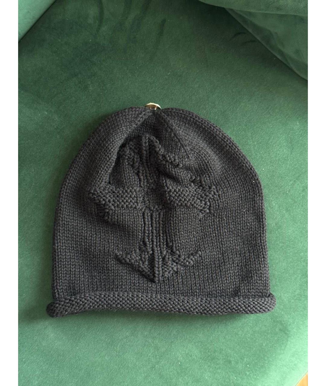 CHROME HEARTS Черная кашемировая шапка, фото 2