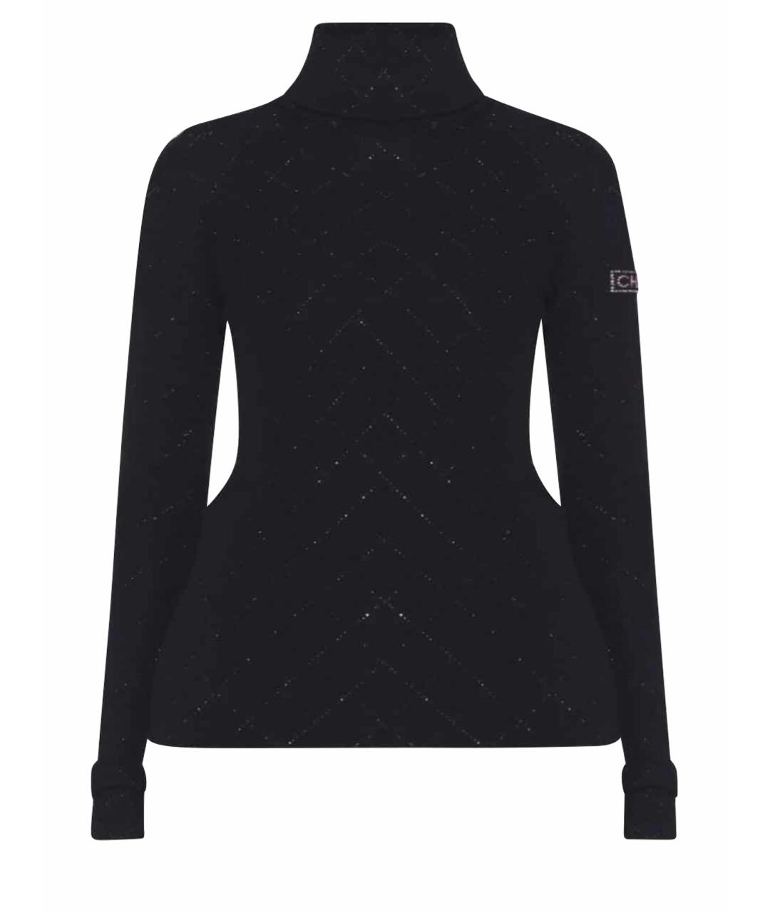 CHANEL Черная вискозная водолазка, фото 1